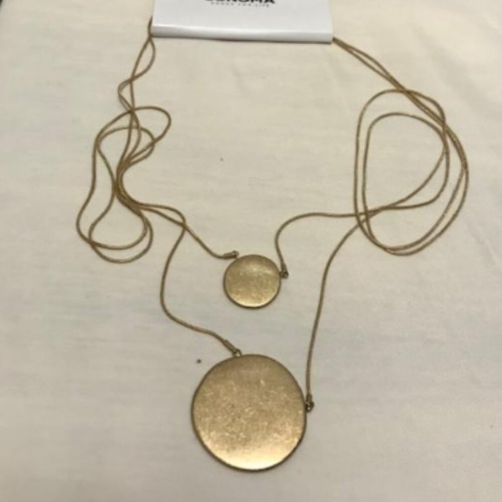 Vintage Sonoma 2 Tier Goldtone Fashion Necklace Costume Jewelry